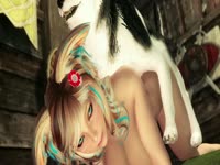 Sexy teen beastiality sex with her husky dog